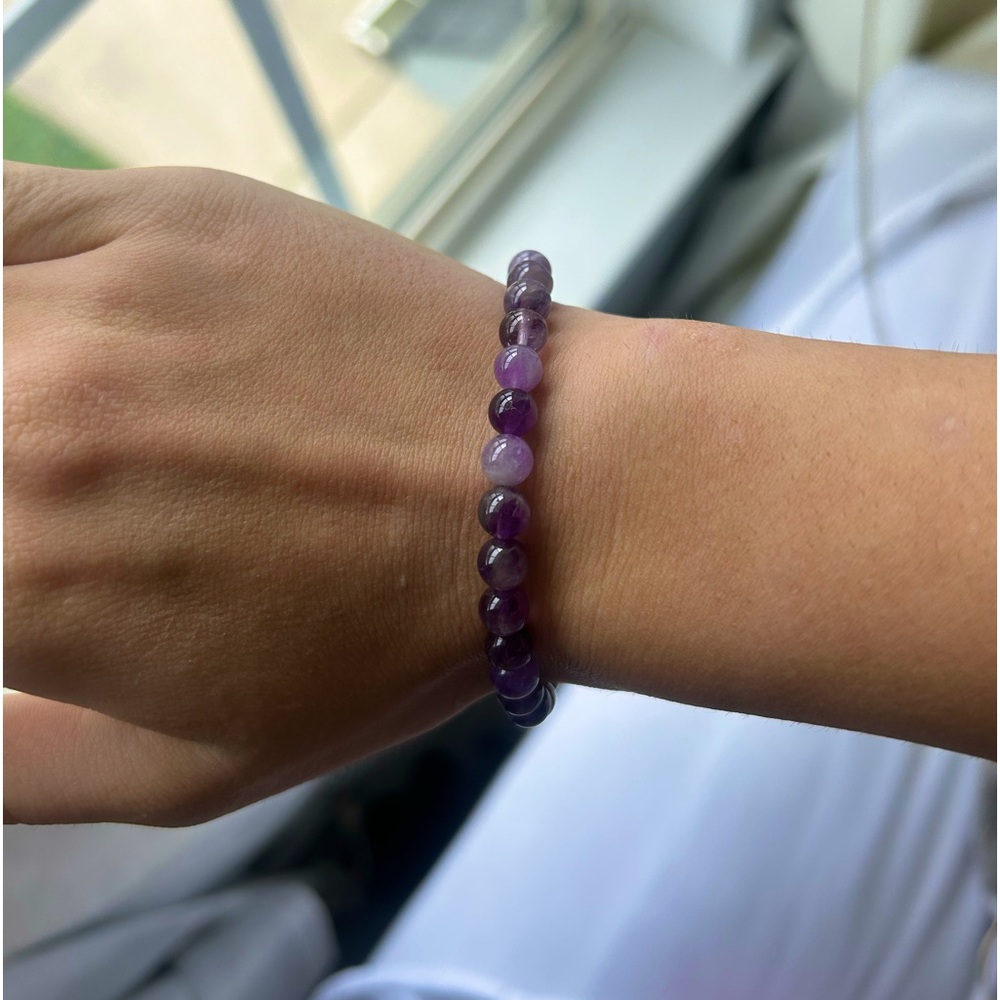 REAL amethyst bead bracelet elastic